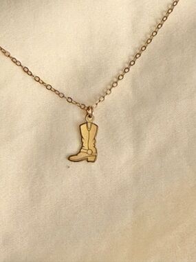 14k Gold-Filled Dainty Cowboy Boot Necklace